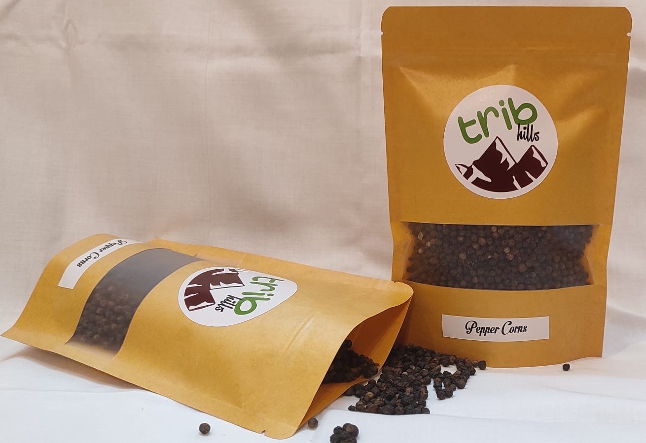TribHills Nilgiri Black Peppercorns pack